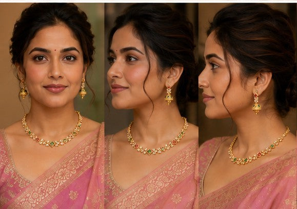 Heritage Polki & Jewel-Tone Necklace Set