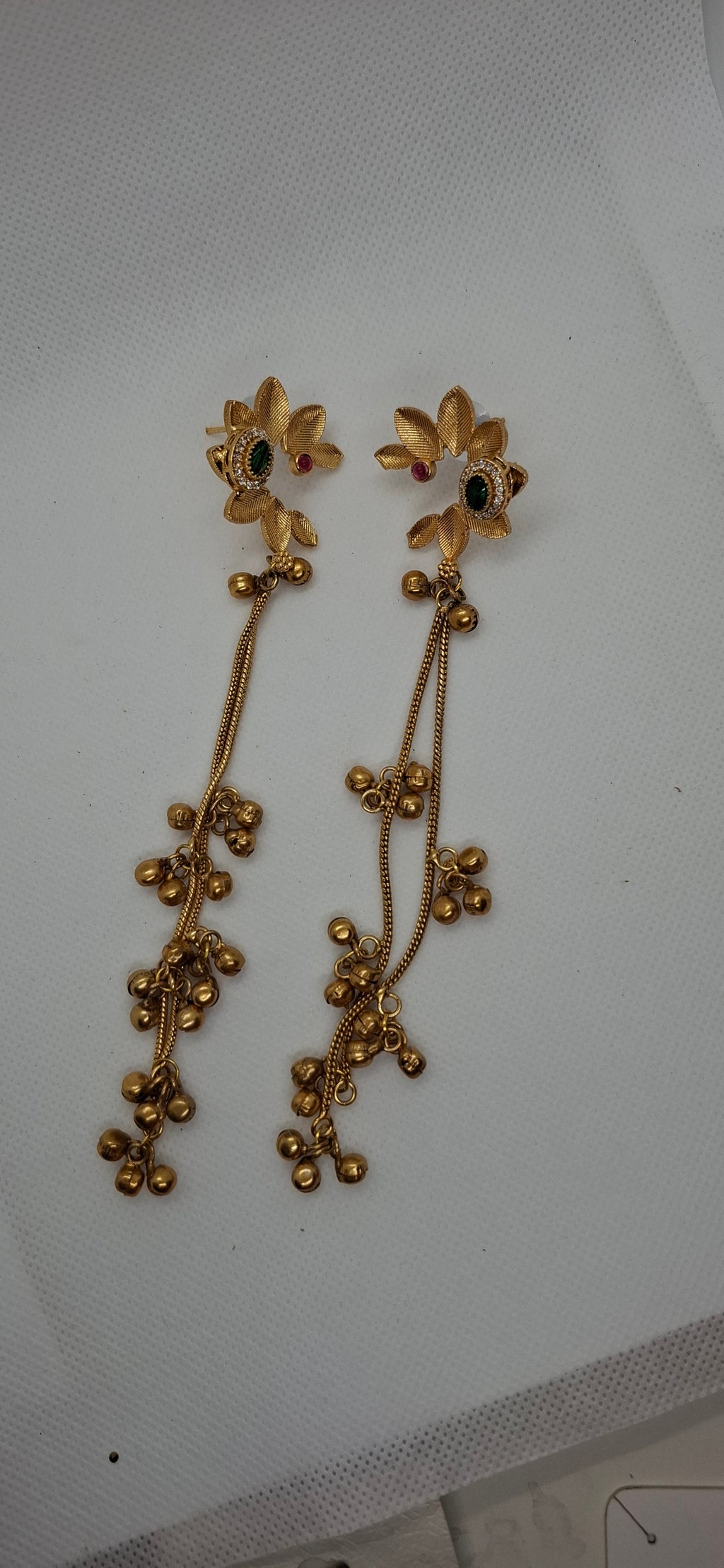 Vintage Floral Cluster Shoulder Duster Earrings