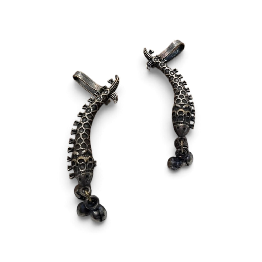 Antique Oxidized Silver Fish Ear Cuff