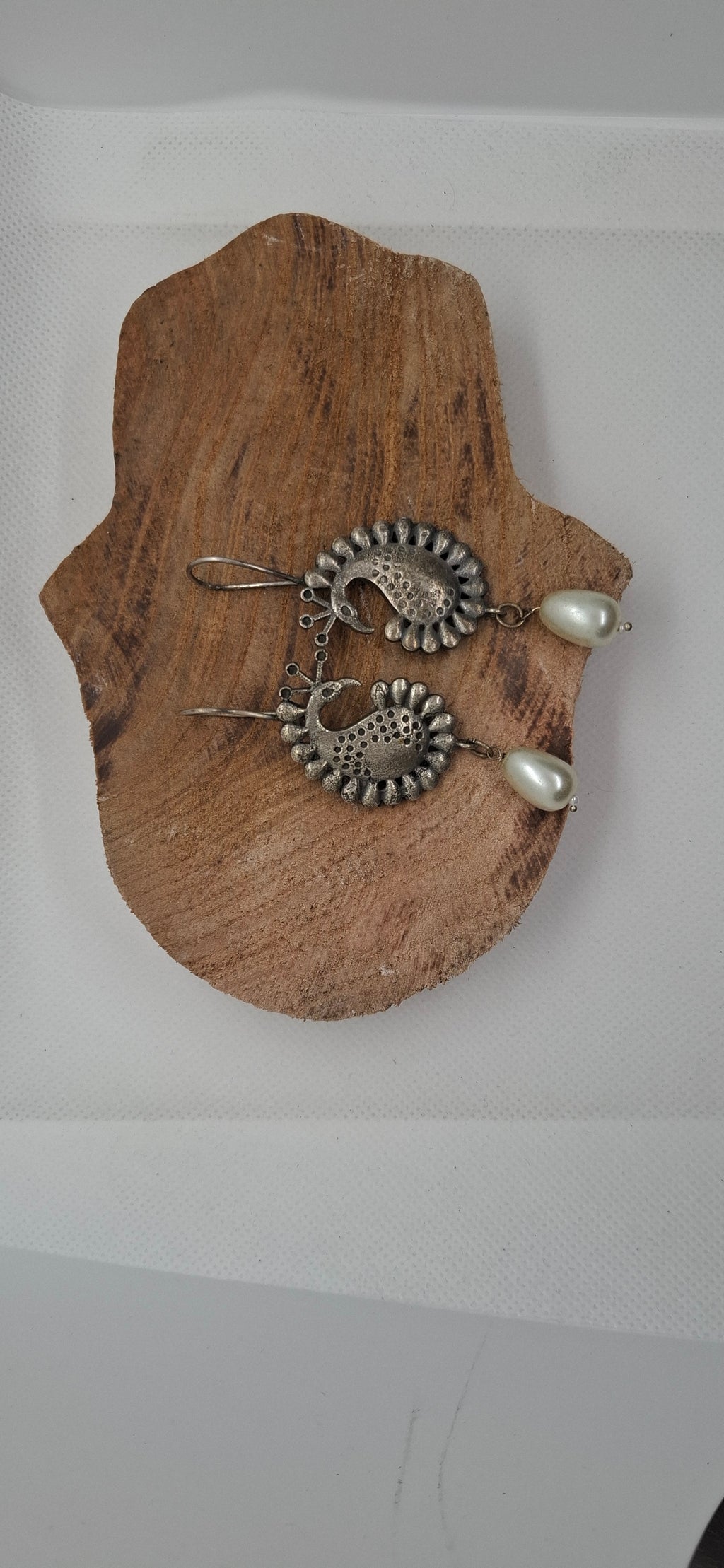 Peacock Paisley Drop Earrings