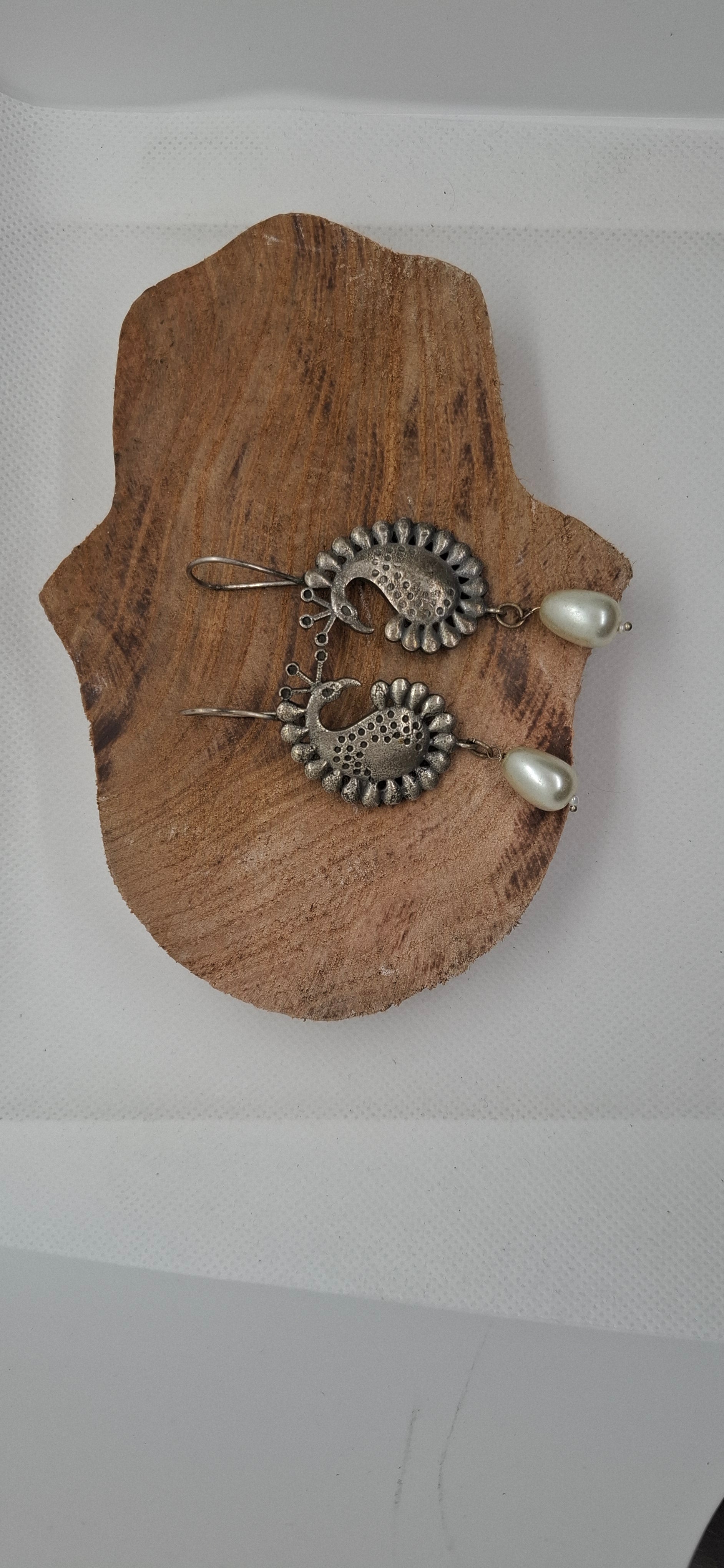 Peacock Paisley Drop Earrings