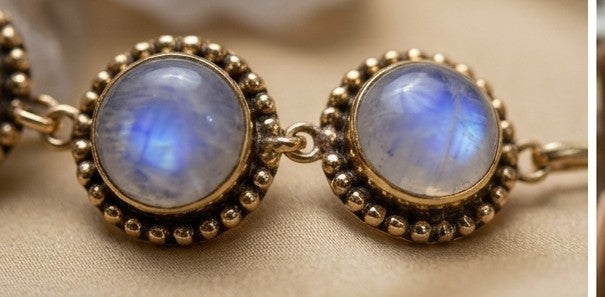 Vintage Opaline Moonstone Link Bracelet