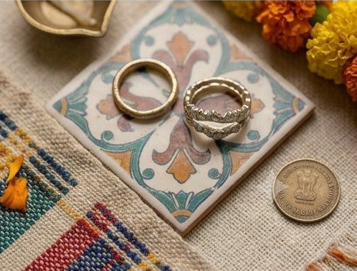 Gold-Plated Nested Chevron Ring