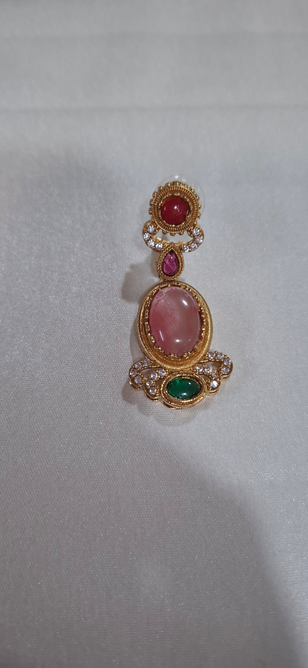 Royal Heritage Rose & Emerald Tone Traditional Necklace Set