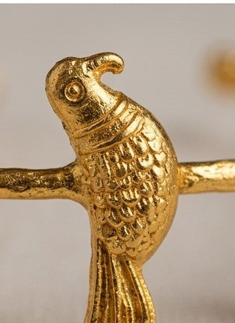 Vintage-Inspired Golden Flock Cuff Bracelet