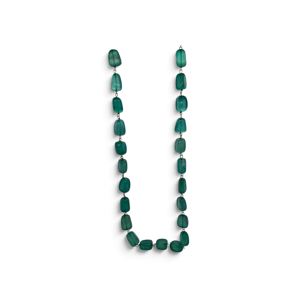 Teal Aura Tumbled Gemstone Necklace Set