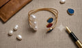 Fusion Pearl & Druzy Teardrop Triple-Band Cuff