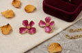 Fuchsia Bloom Enamel Stud Earrings