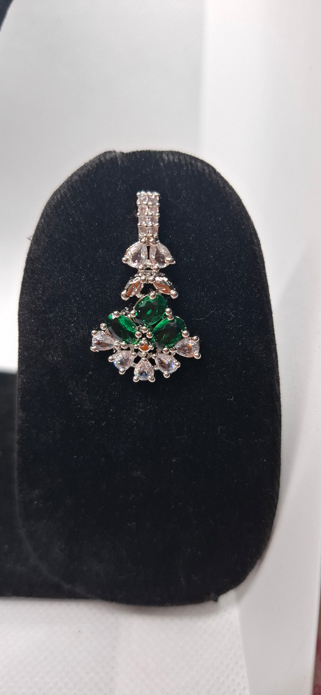 Verdant Cascade American Diamond Necklace Set