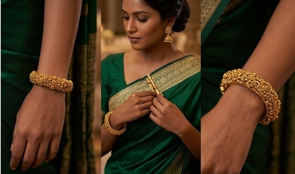 Royal Nakshi Antique Gold-Plated Bangle