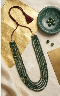 Emerald Canopy Multi-Strand Beaded Necklace