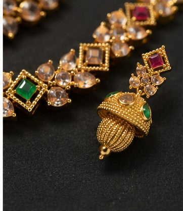 Heritage Polki & Jewel-Tone Necklace Set