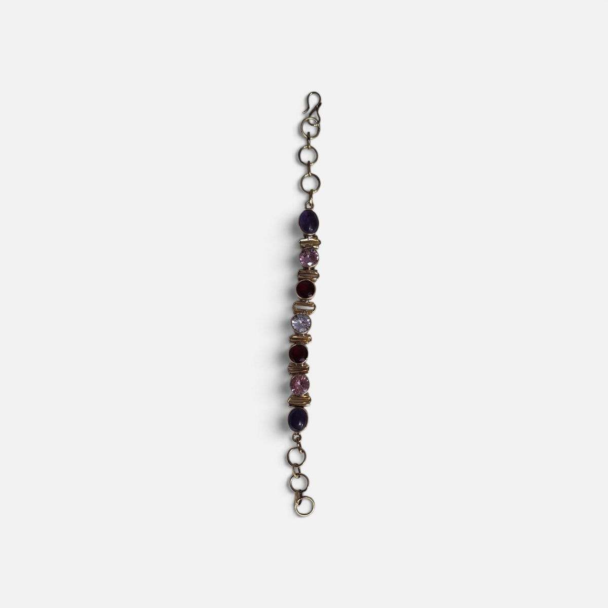 Vibrant Heritage Multi-Stone Gold-Tone Bracelet