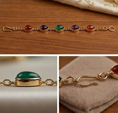 Multicolour Teardrop Gemstone Bracelet