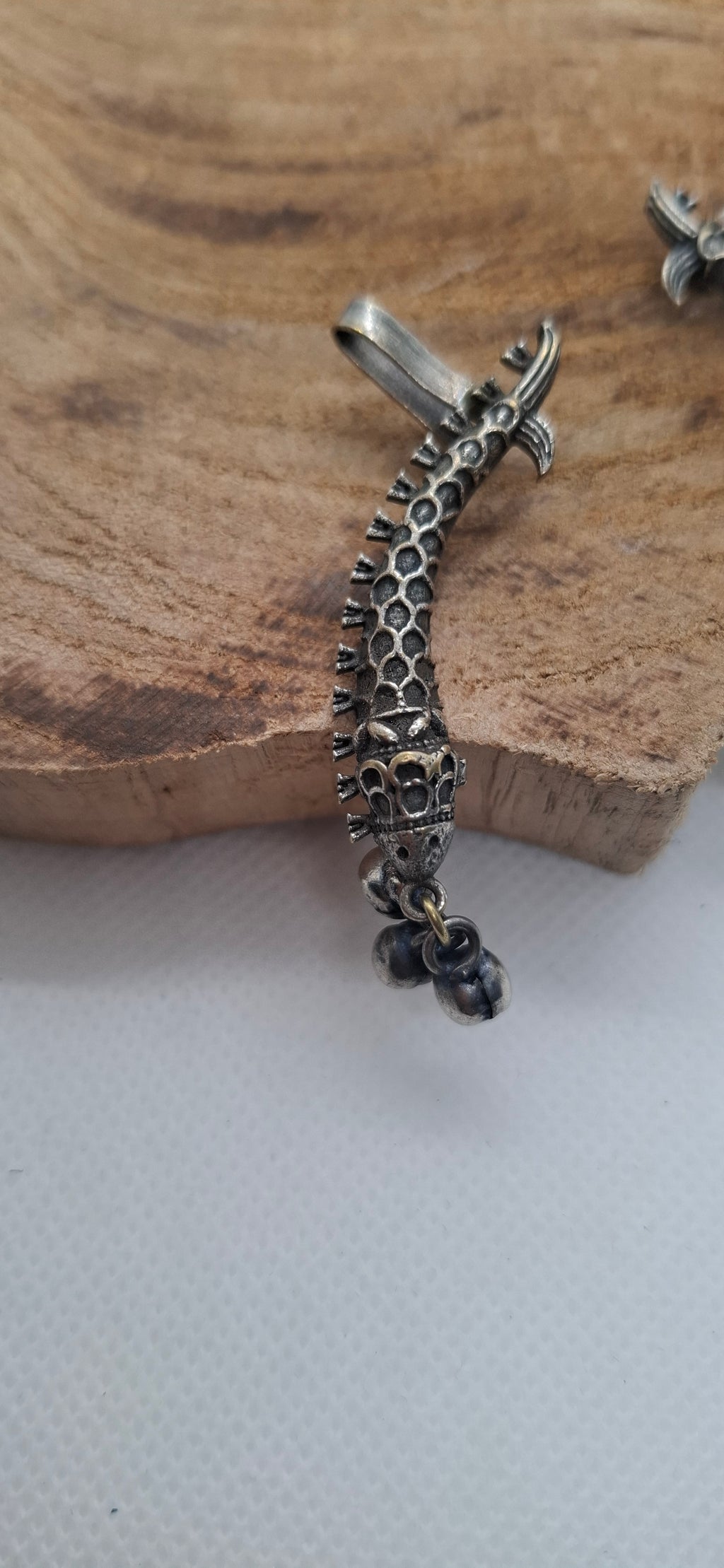 Antique Oxidized Silver Fish Ear Cuff