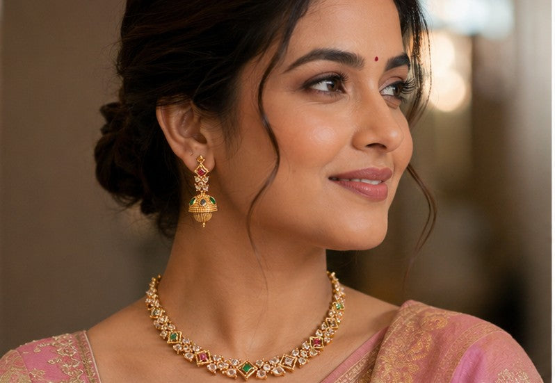 Heritage Polki & Jewel-Tone Necklace Set