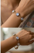 Vintage Opaline Moonstone Link Bracelet