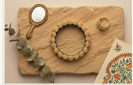 Regal Pearl Cluster Openable Kada