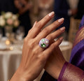 The Lavender Reverie Enamel Statement Ring