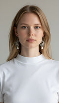 Peacock Paisley Drop Earrings