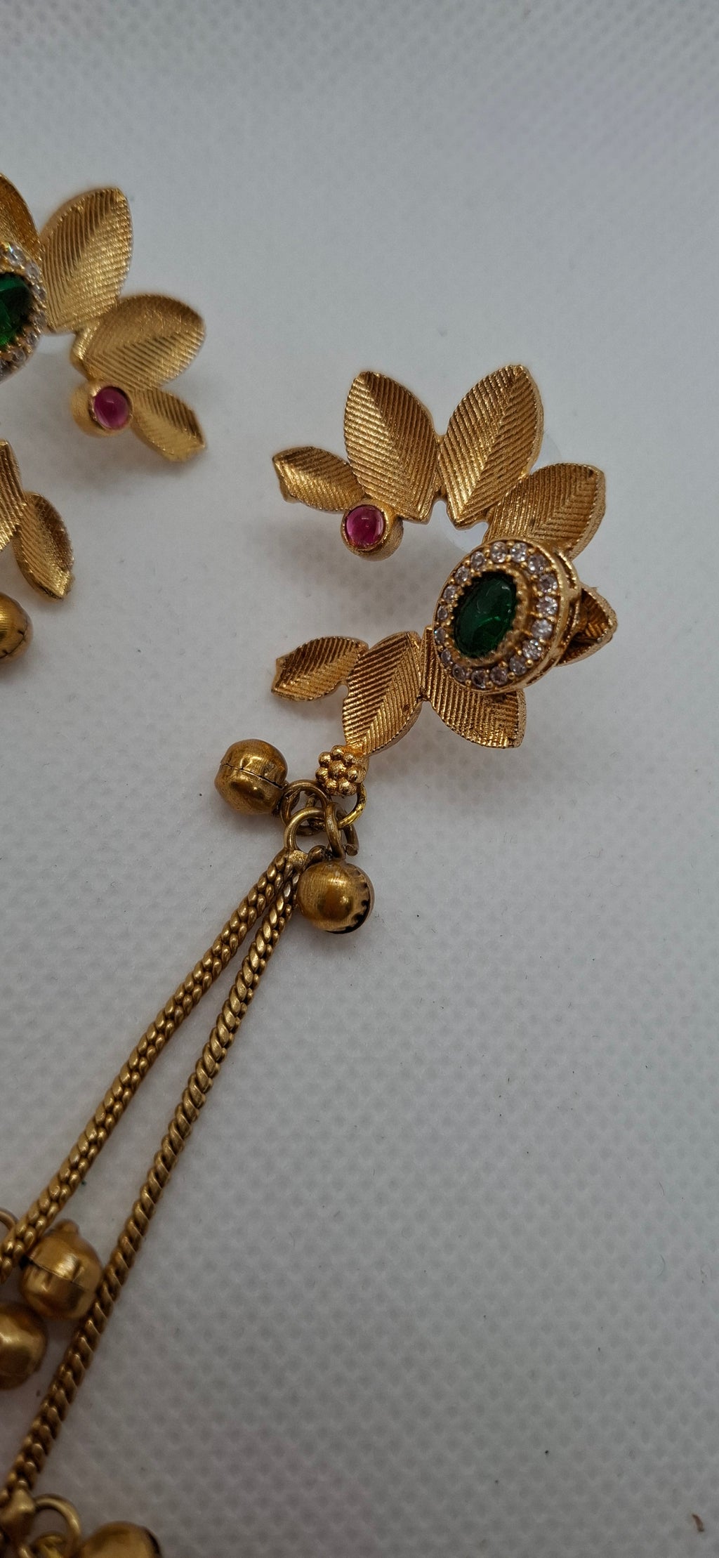 Vintage Floral Cluster Shoulder Duster Earrings