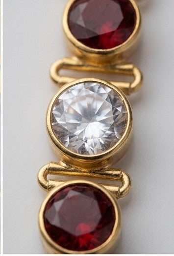 Vibrant Heritage Multi-Stone Gold-Tone Bracelet