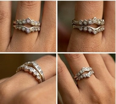 Gold-Plated Nested Chevron Ring